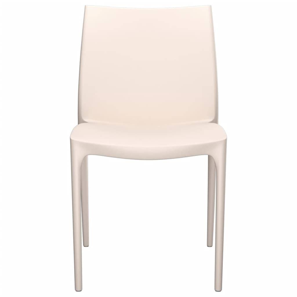 vidaXL Gartenstühle 2 Stk. Creme 50x46x80 cm Polypropylen