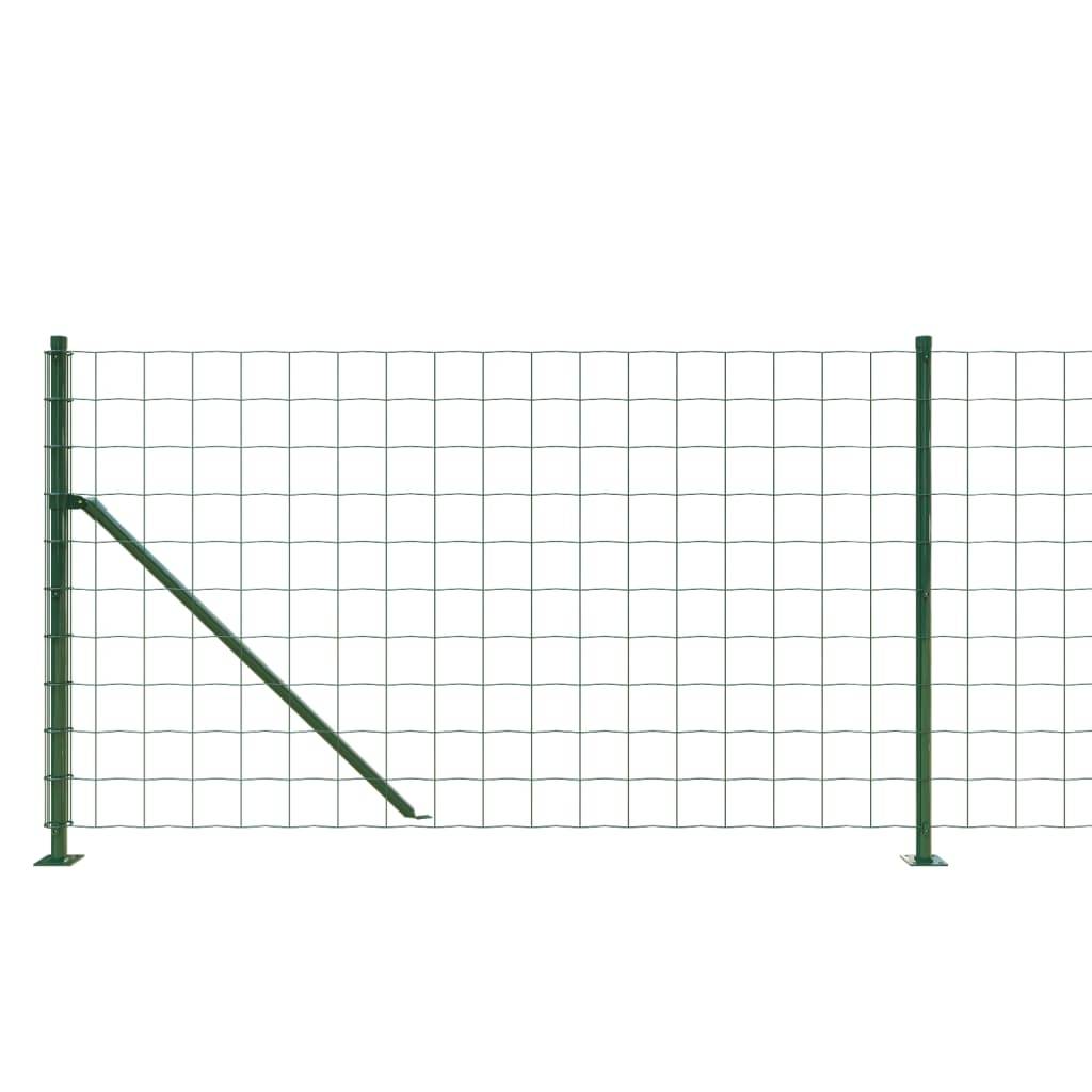 vidaXL Maschendrahtzaun mit Bodenflansch Grün 0,8x10 m