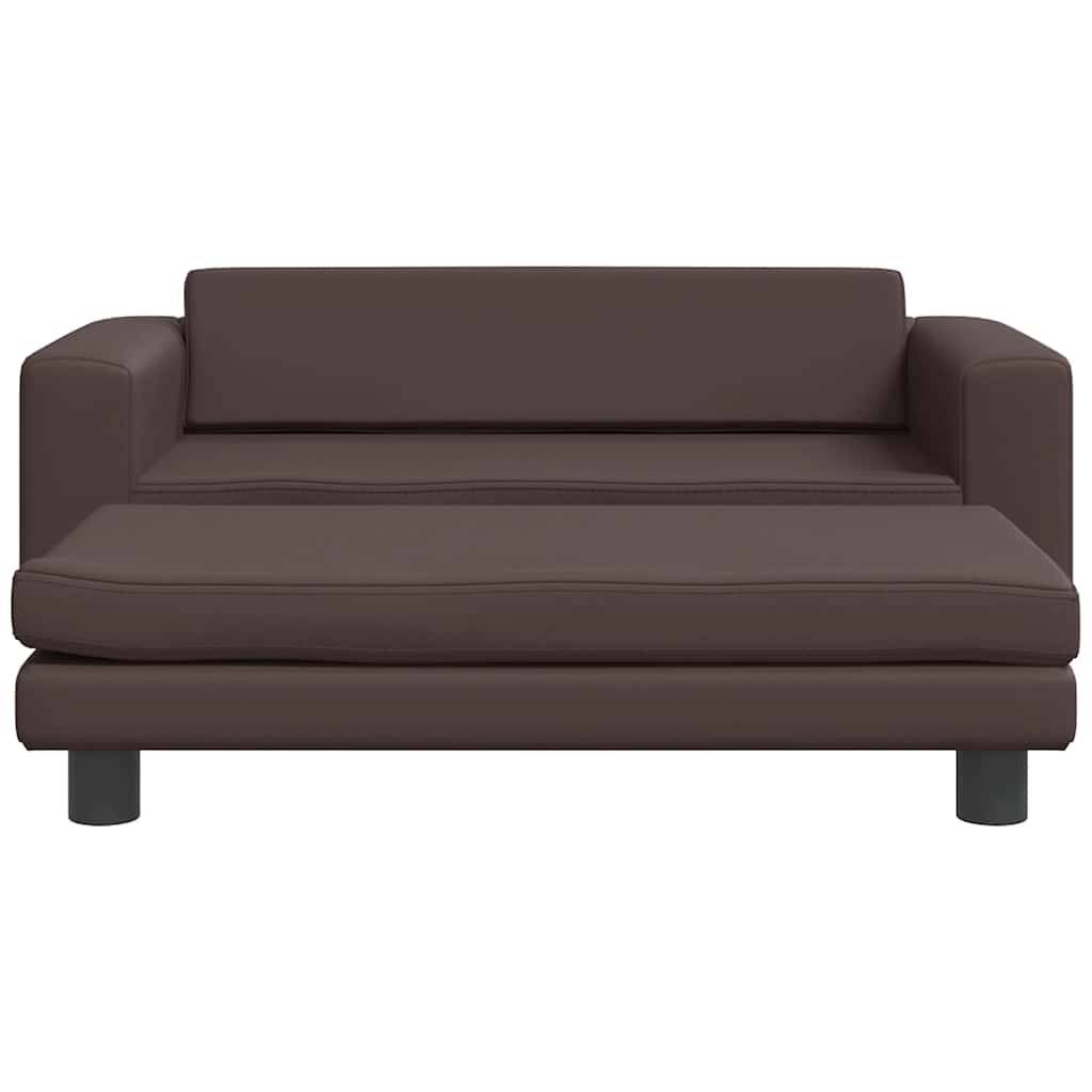 vidaXL Hundebett mit Verlängerung Braun 100x50x30 cm Kunstleder