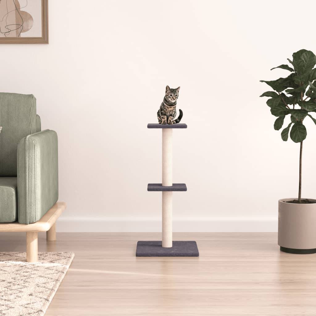 vidaXL Kratzbaum mit Sisal-Kratzsäulen Dunkelgrau 73 cm