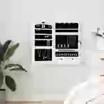 vidaXL Schmuckschrank mit Spiegel Wandmontage Weiß 37,5x10x67 cm vidaXL Schmuckschrank mit Spiegel Wandmontage Weiß 37,5x10x67 cm