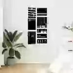 vidaXL Spiegel-Schmuckschrank mit LED-Beleuchtung Wandmontage Weiß vidaXL Spiegel-Schmuckschrank mit LED-Beleuchtung Wandmontage Weiß