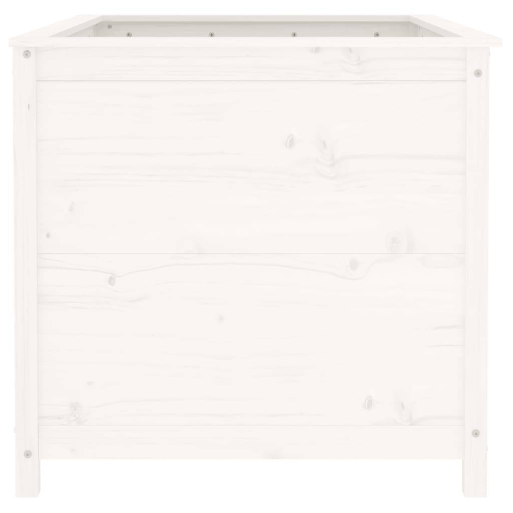 vidaXL Hochbeet Weiß 119,5x82,5x78 cm Massivholz Kiefer