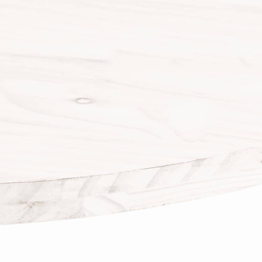 vidaXL Tischplatte Weiß 100x50x2,5 cm Massivholz Kiefer Oval
