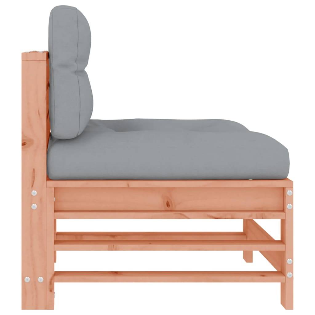 vidaXL Mittelsofa mit Kissen Massivholz Douglasie