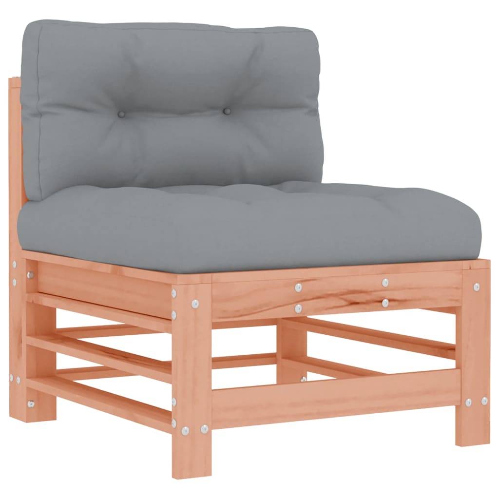 vidaXL Mittelsofa mit Kissen Massivholz Douglasie
