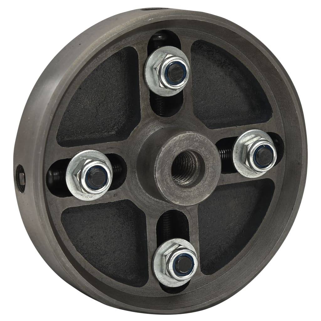 vidaXL 4-Backenfutter mit M18 Aufnahme Stahl Schwarz 150x63 mm