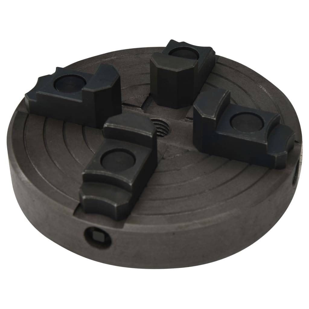 vidaXL 4-Backenfutter mit M18 Aufnahme Stahl Schwarz 150x63 mm