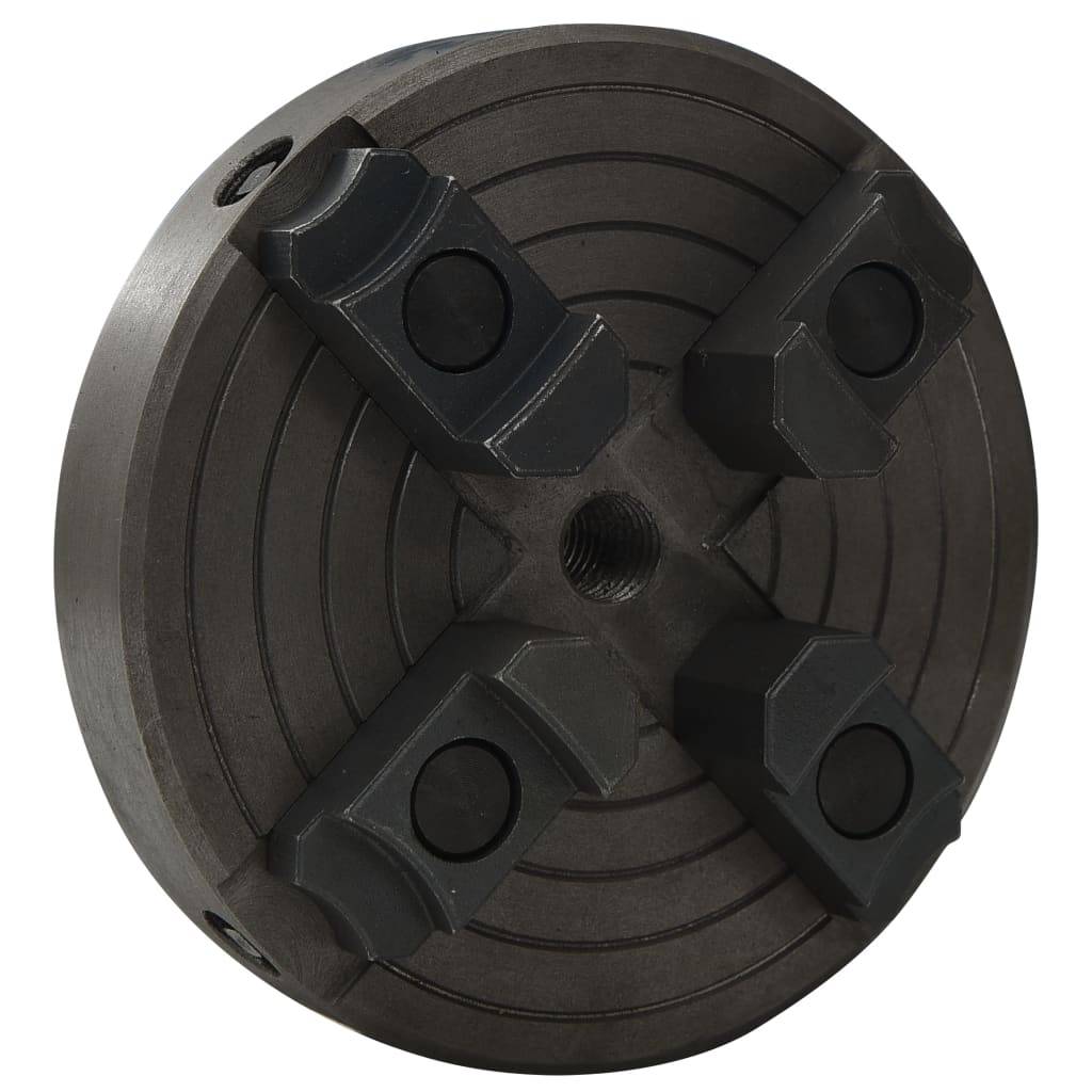 vidaXL 4-Backenfutter mit M18 Aufnahme Stahl Schwarz 150x63 mm