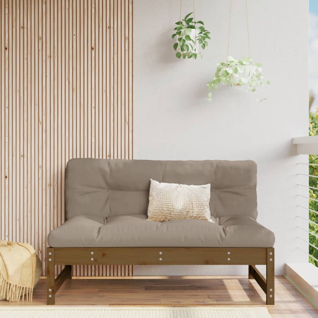 vidaXL Mittelsofa Honigbraun 120x80 cm Massivholz Kiefer