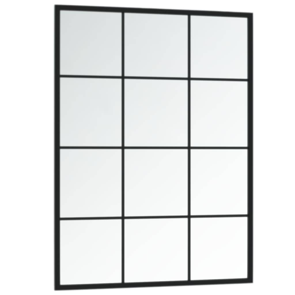 vidaXL Wandspiegel 2 Stk. Schwarz 80x60 cm Metall