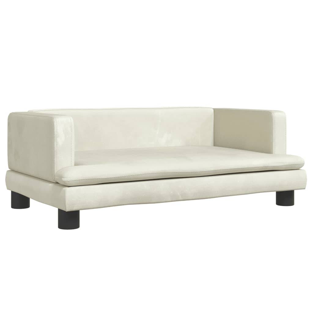 vidaXL Hundebett Creme 80x45x30 cm Samt