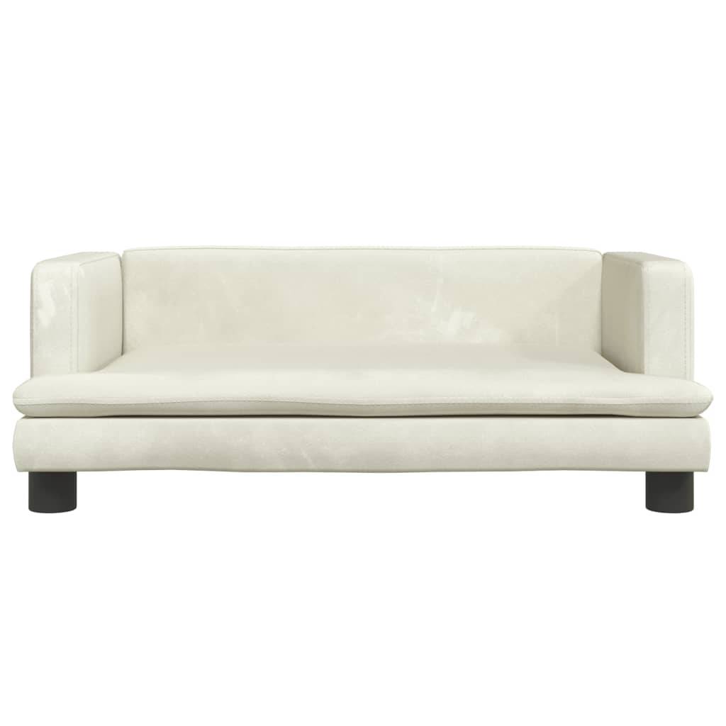 vidaXL Hundebett Creme 80x45x30 cm Samt