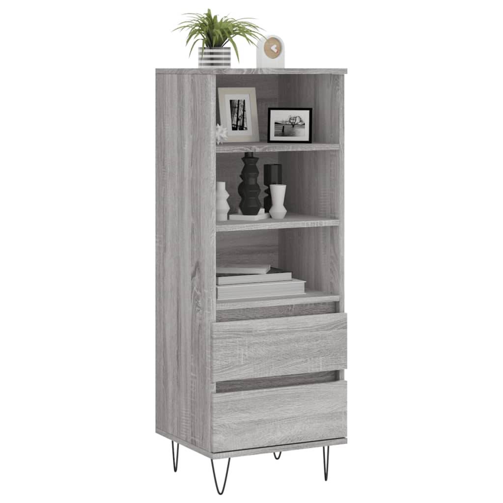 vidaXL Highboard Grau Sonoma 40x36x110 cm Holzwerkstoff