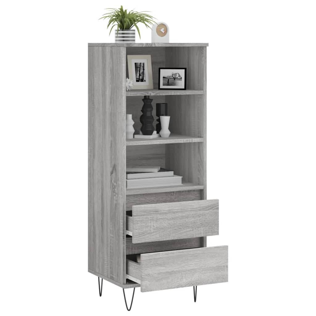 vidaXL Highboard Grau Sonoma 40x36x110 cm Holzwerkstoff