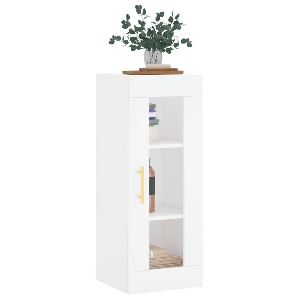 vidaXL Wandschrank Weiß 34,5x34x90 cm