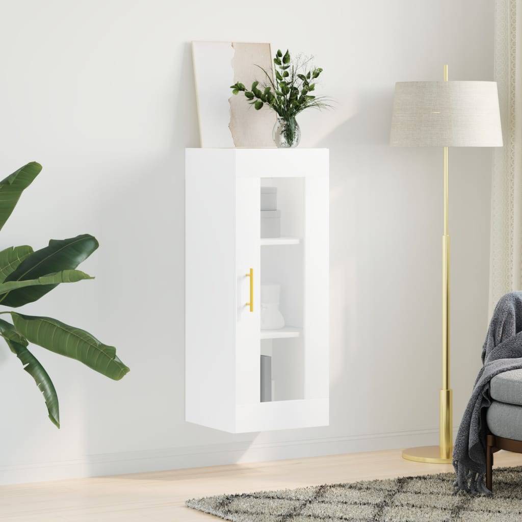 vidaXL Wandschrank Weiß 34,5x34x90 cm