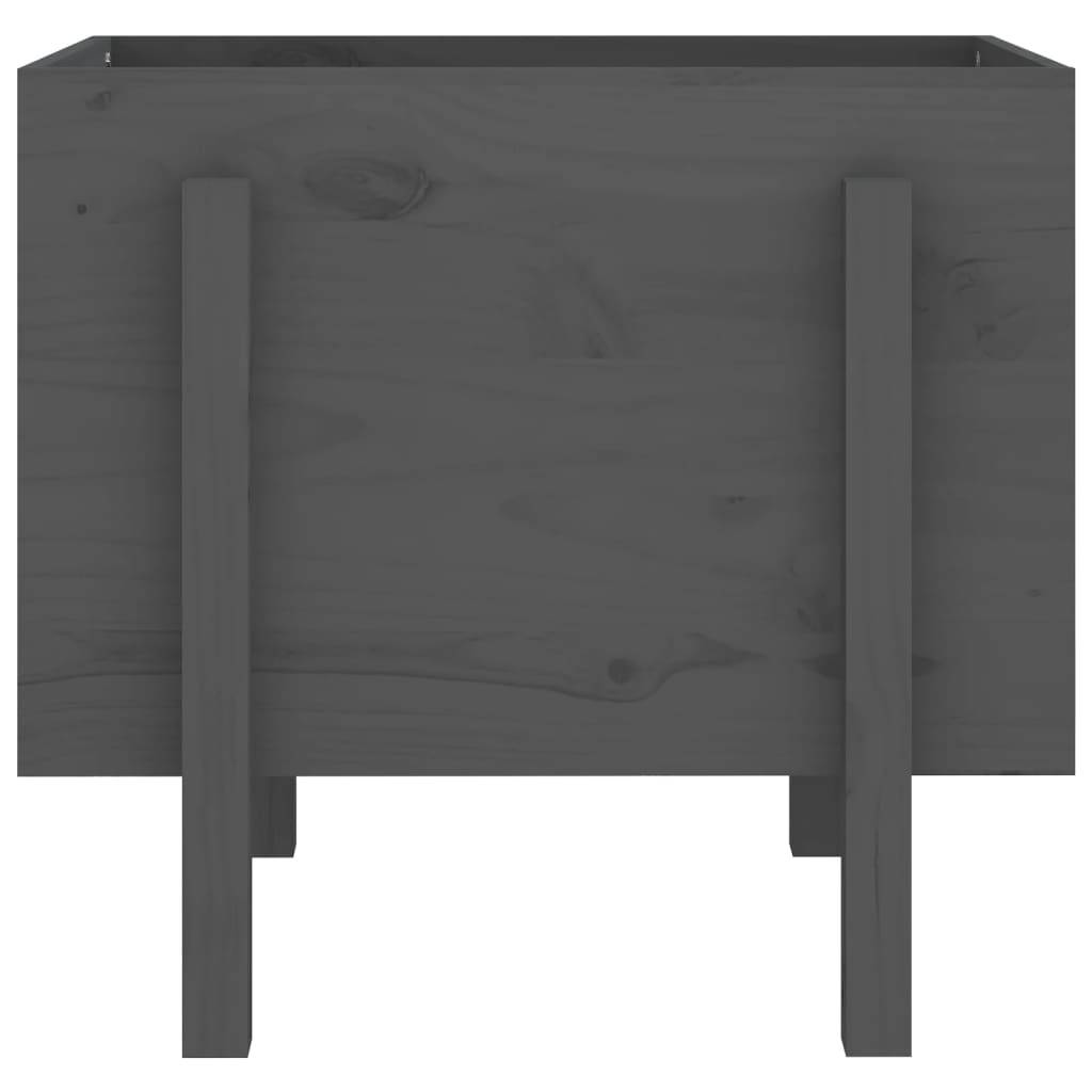 vidaXL Pflanzkübel Grau 62x50x57 cm Massivholz Kiefer