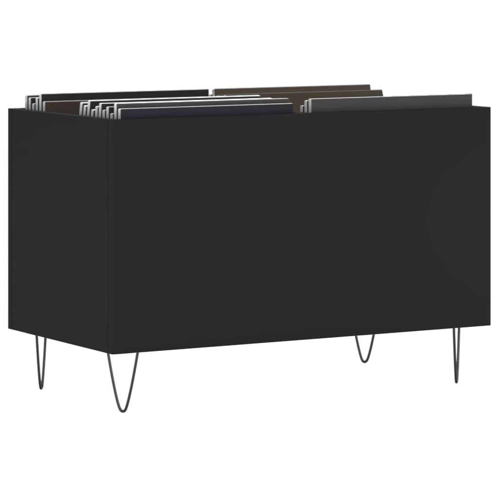 vidaXL Plattenschrank Schwarz 74,5x38x48 cm Holzwerkstoff