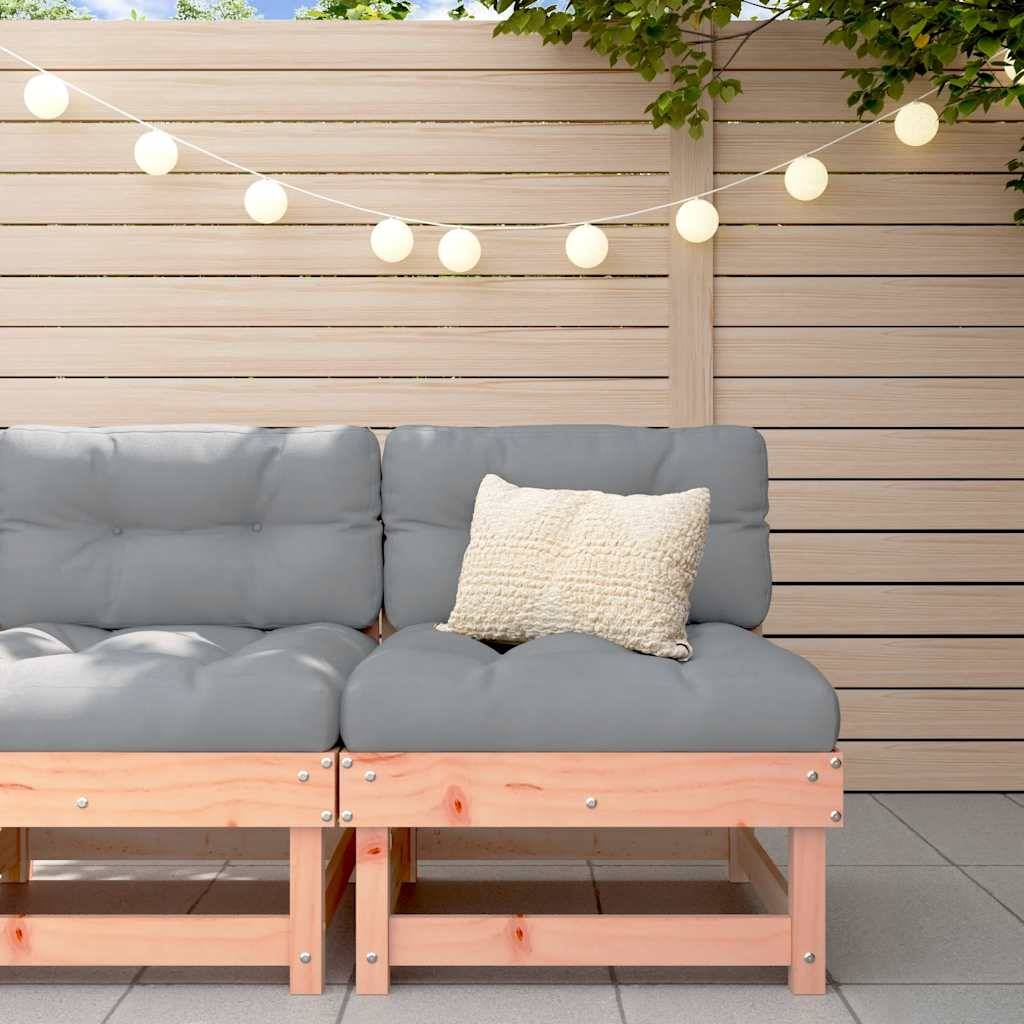 vidaXL Mittelsofa mit Kissen Massivholz Douglasie