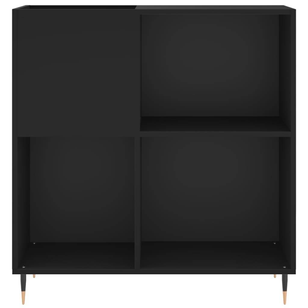 vidaXL Plattenschrank Schwarz 84,5x38x89 cm Holzwerkstoff