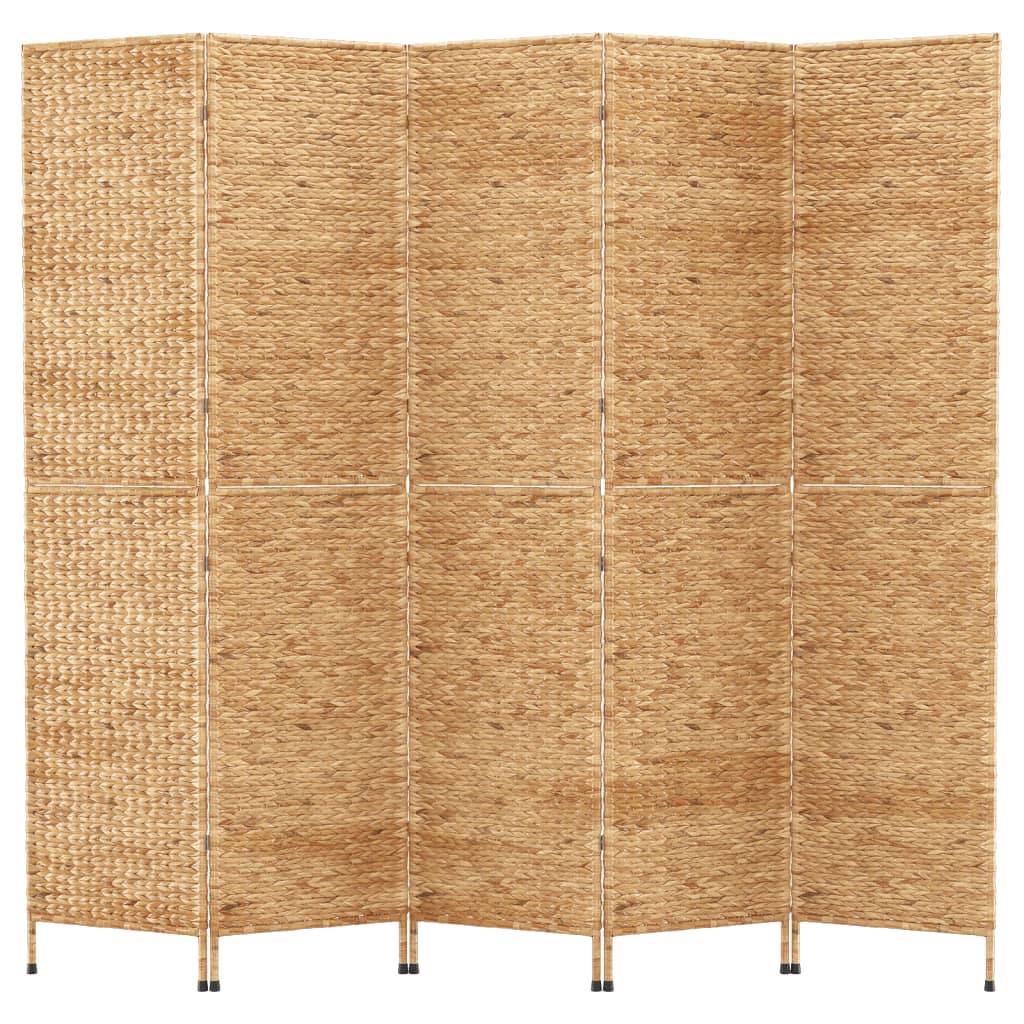 vidaXL Paravent 5-tlg. 205x180 cm Wasserhyazinthe