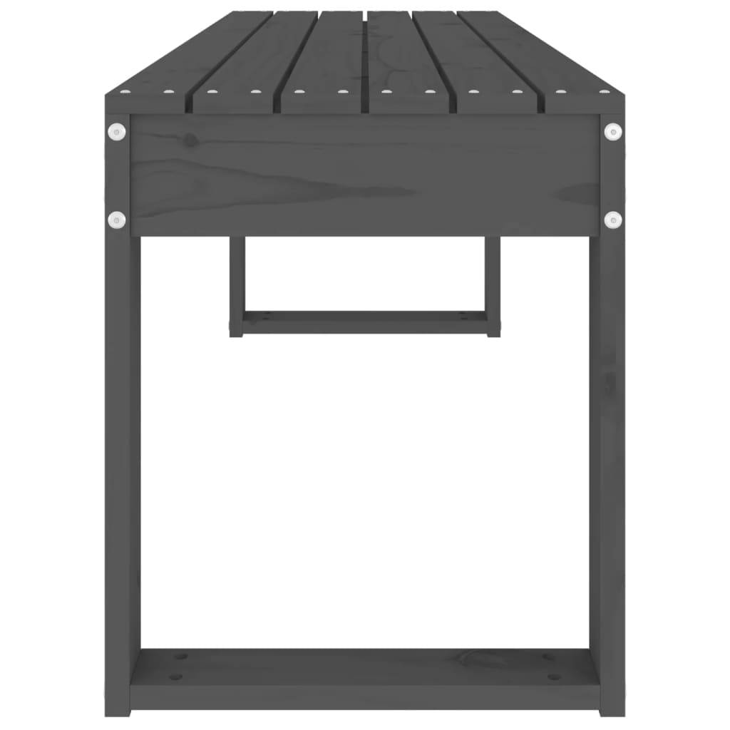 vidaXL Gartenbank Grau 110x38x45 cm Massivholz Kiefer