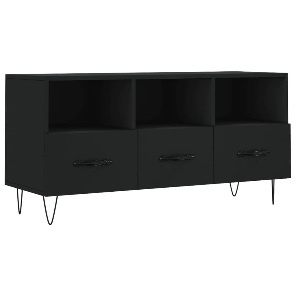 vidaXL TV-Schrank Schwarz 102x36x50 cm Holzwerkstoff