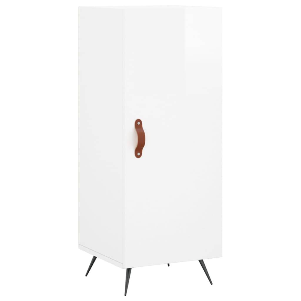 vidaXL Sideboard Hochglanz-Weiß 34,5x34x90 cm Holzwerkstoff