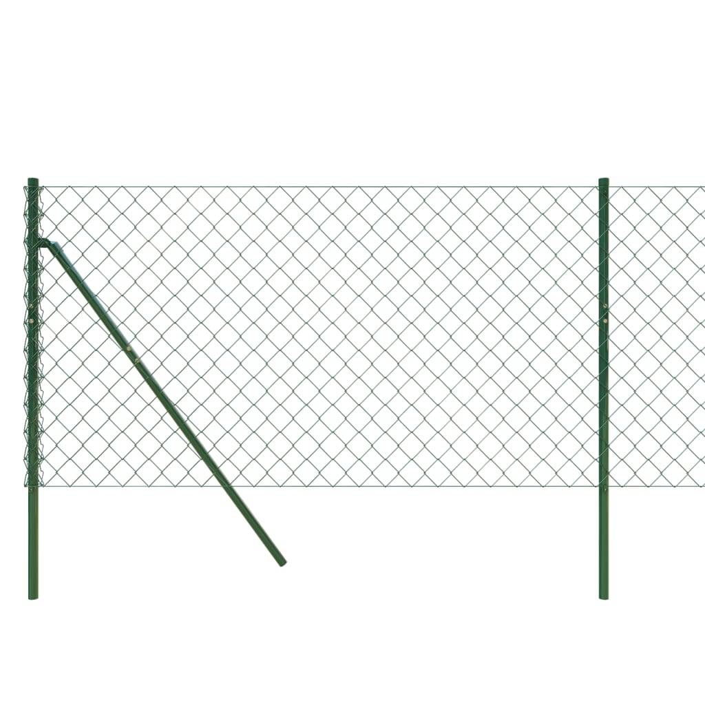 vidaXL Maschendrahtzaun Grün 1,1x10 m