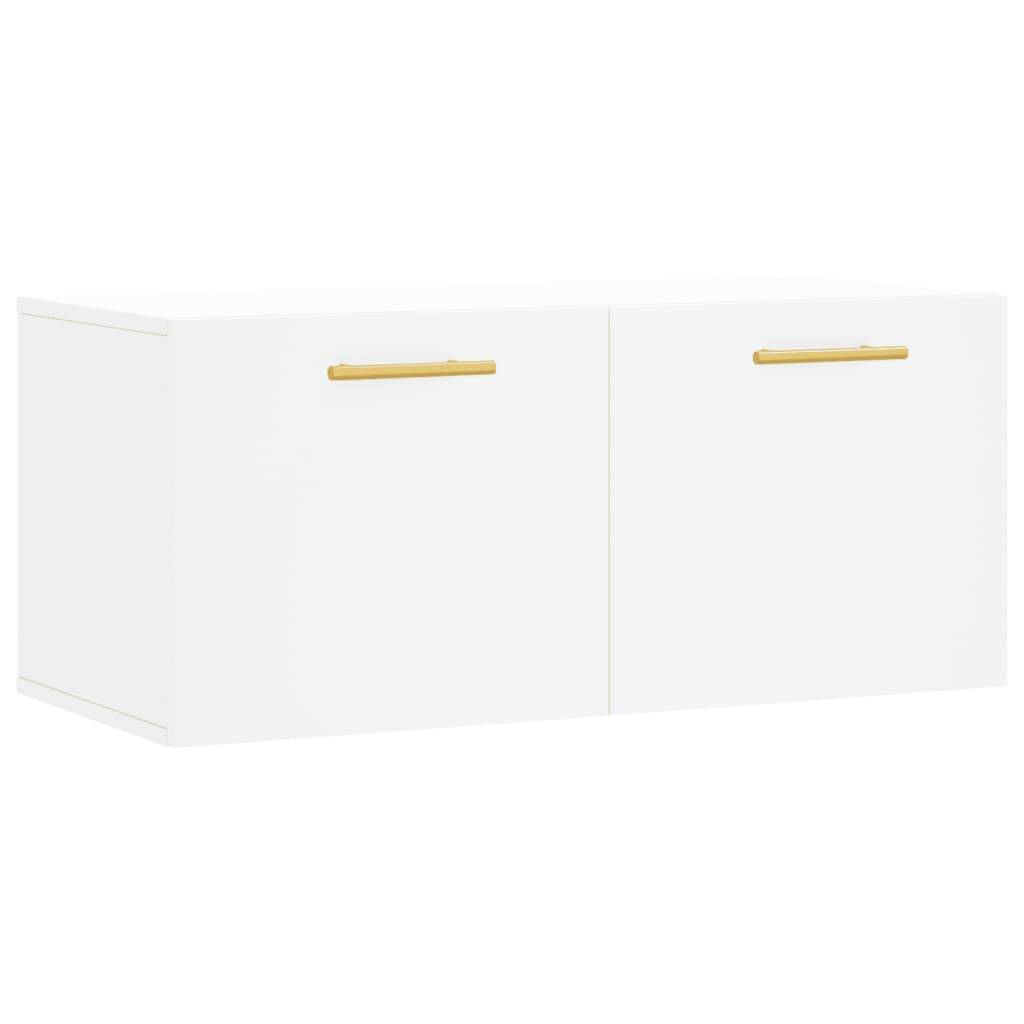 vidaXL Wandschrank Weiß 80x36,5x35 cm Holzwerkstoff