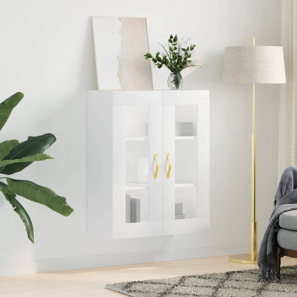 vidaXL Wandschrank Weiß 69,5x34x90 cm