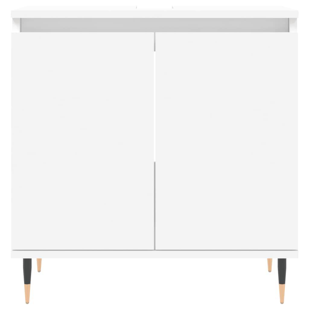 vidaXL Badezimmerschrank Weiß 58x33x60 cm Holzwerkstoff