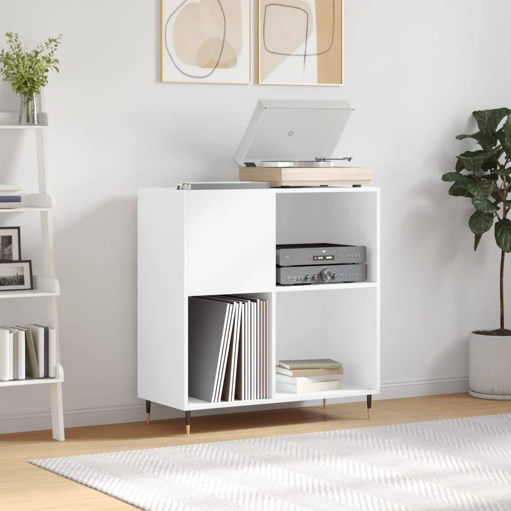 vidaXL Plattenschrank Weiß 84,5x38x89 cm Holzwerkstoff