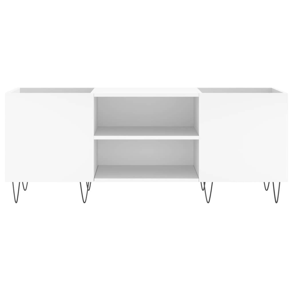 vidaXL Plattenschrank Weiß 121x38x48 cm Holzwerkstoff