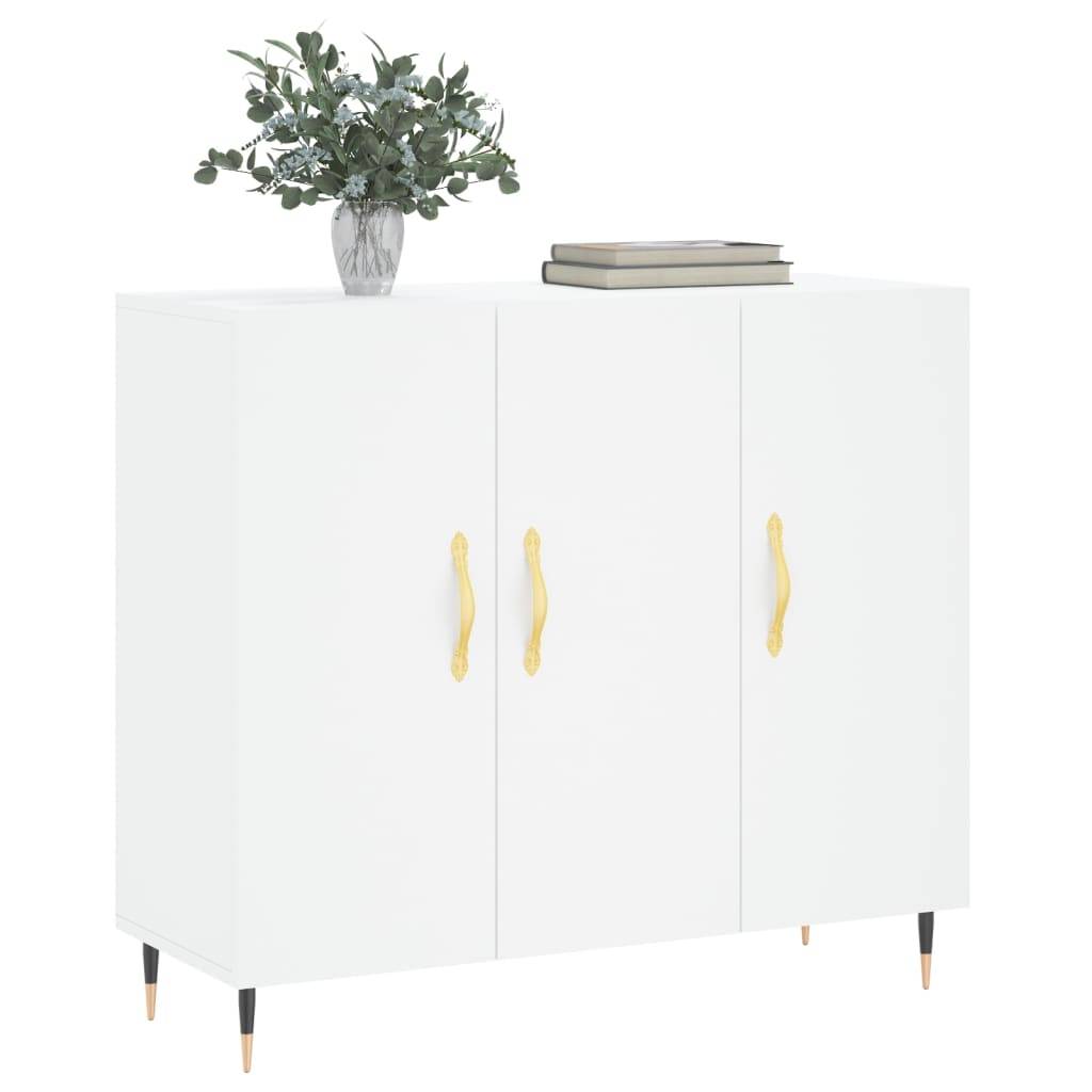 vidaXL Sideboard Weiß 90x34x80 cm Holzwerkstoff