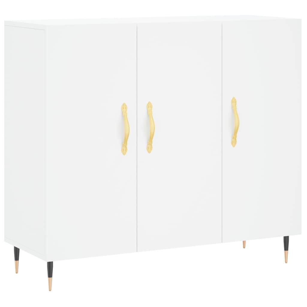 vidaXL Sideboard Weiß 90x34x80 cm Holzwerkstoff