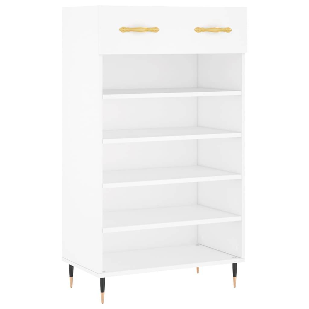 vidaXL Schuhschrank Weiß 60x35x105 cm Holzwerkstoff