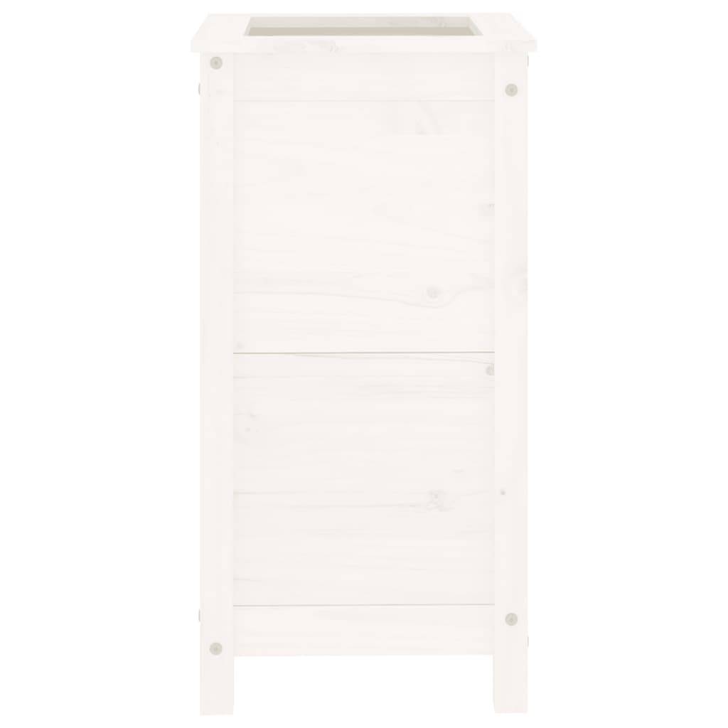 vidaXL Pflanzkübel Weiß 40x40x78 cm Massivholz Kiefer