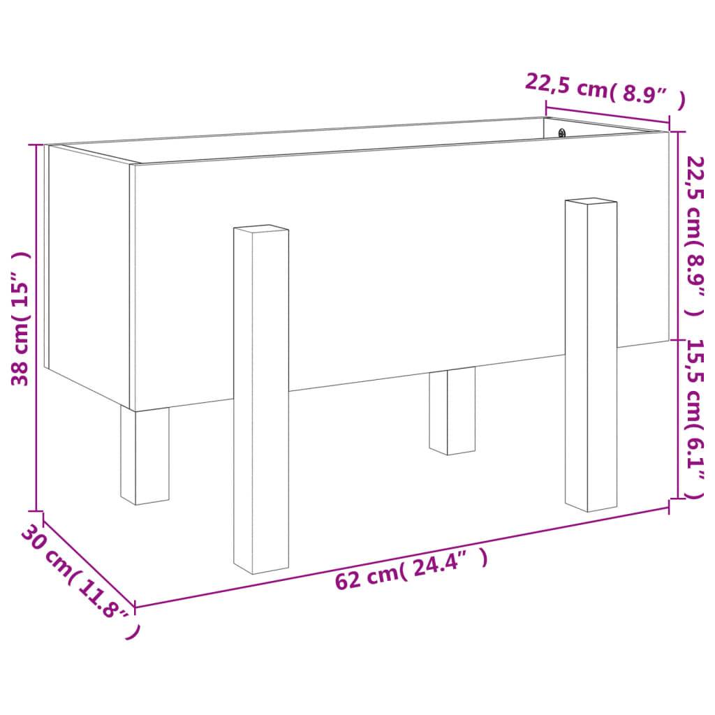vidaXL Pflanzkübel 62x30x38 cm Massivholz Douglasie