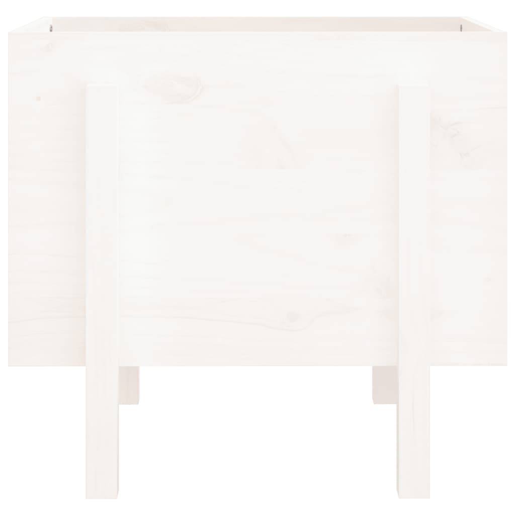 vidaXL Pflanzkübel Weiß 62x50x57 cm Massivholz Kiefer