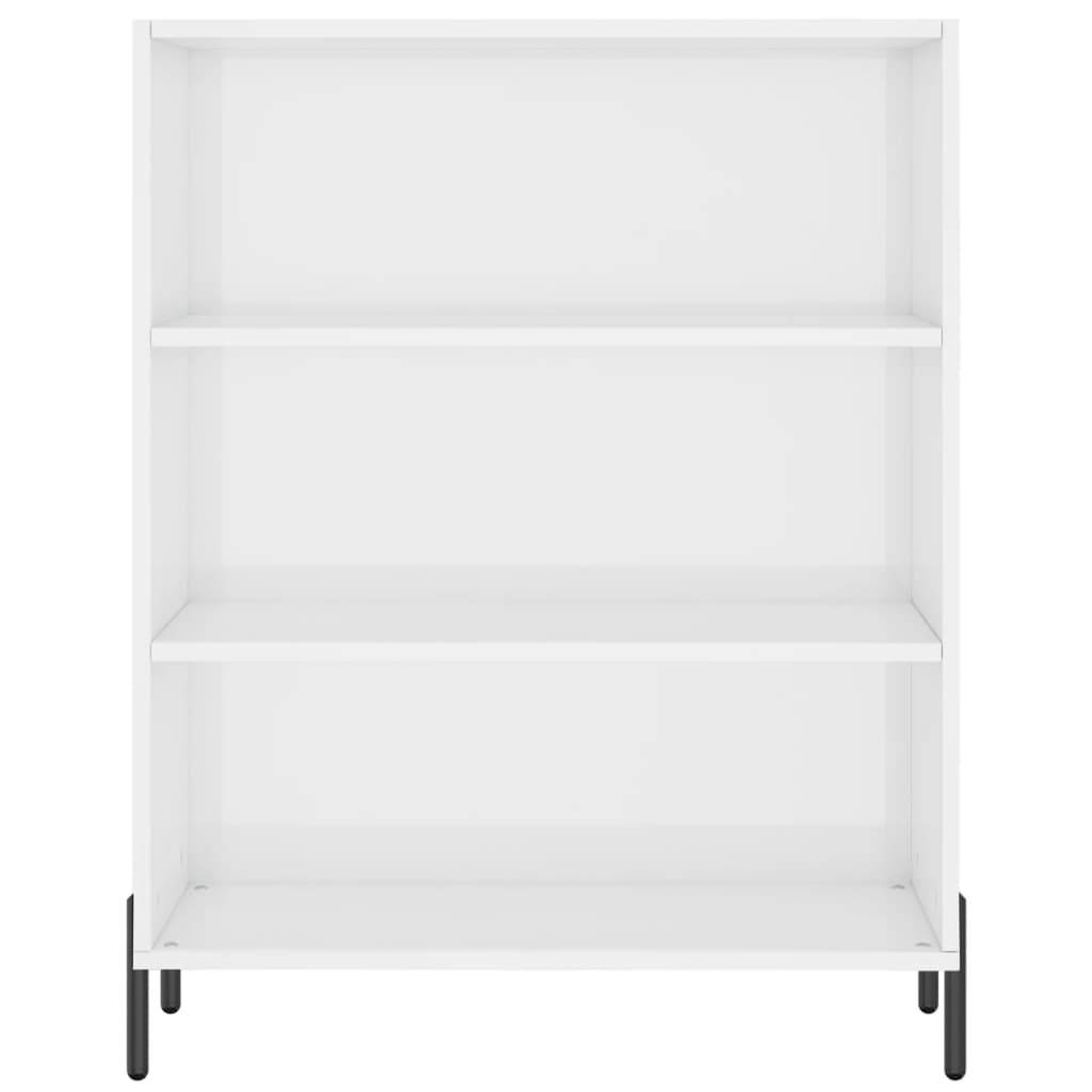 vidaXL Regalschrank Hochglanz-Weiß 69,5x32,5x90 cm Holzwerkstoff