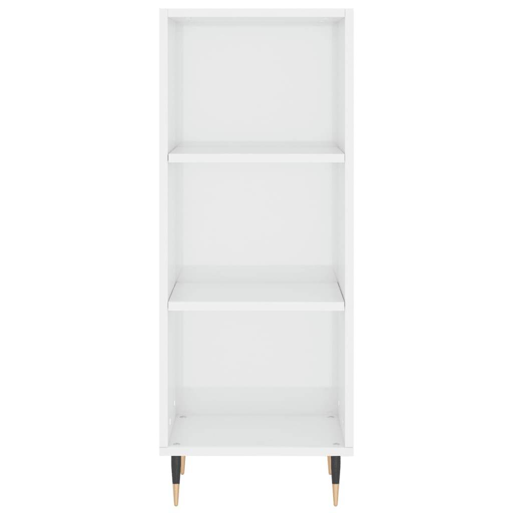 vidaXL Sideboard Hochglanz-Weiß 34,5x32,5x90 cm Holzwerkstoff
