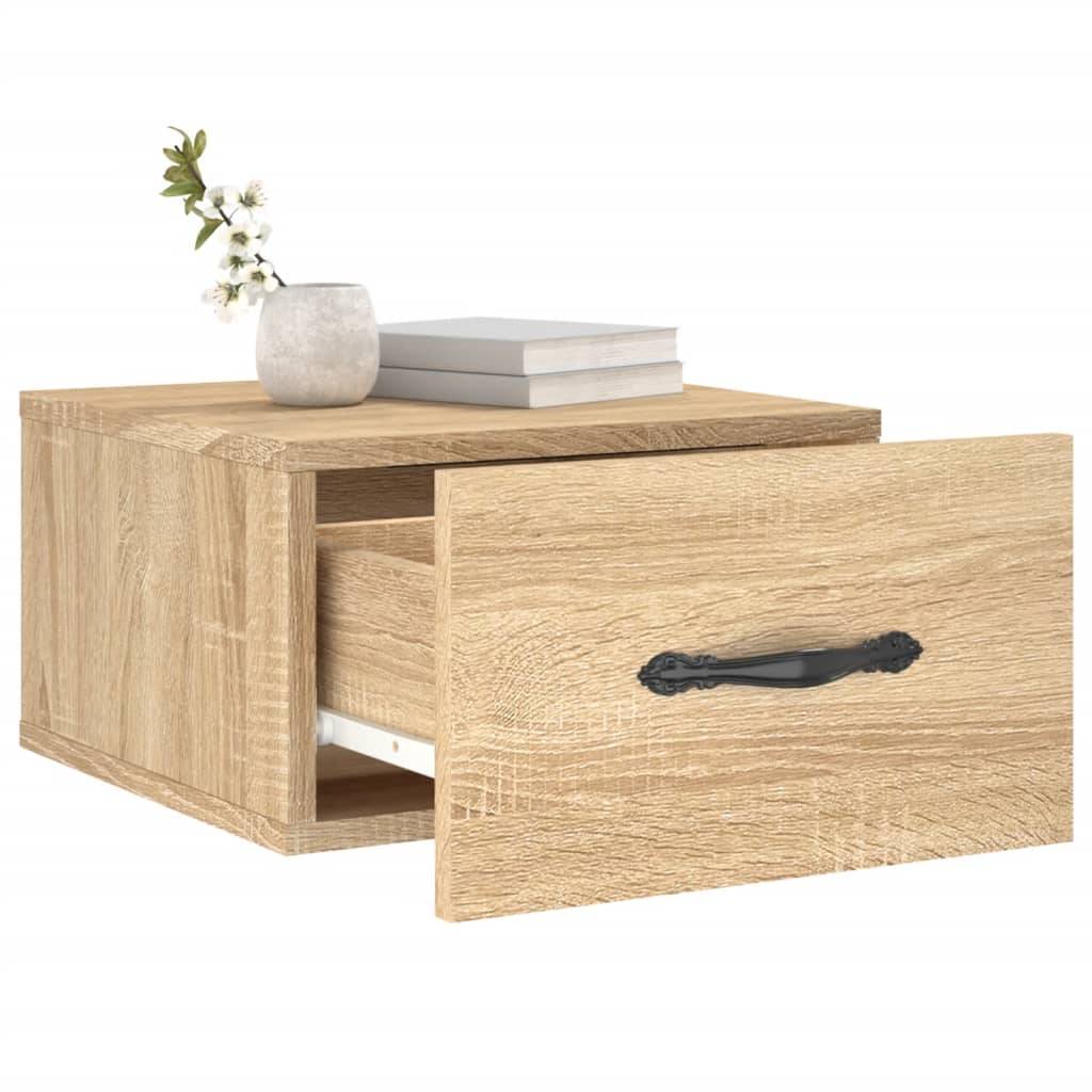 vidaXL Wand-Nachttische 2 Stk. Sonoma-Eiche 35x35x20 cm