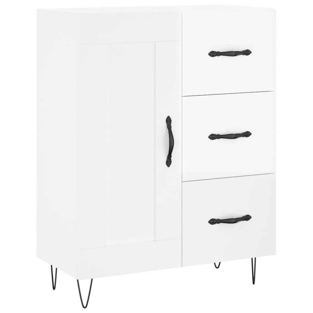 vidaXL Sideboard Hochglanz-Weiß 69,5x34x90 cm Holzwerkstoff