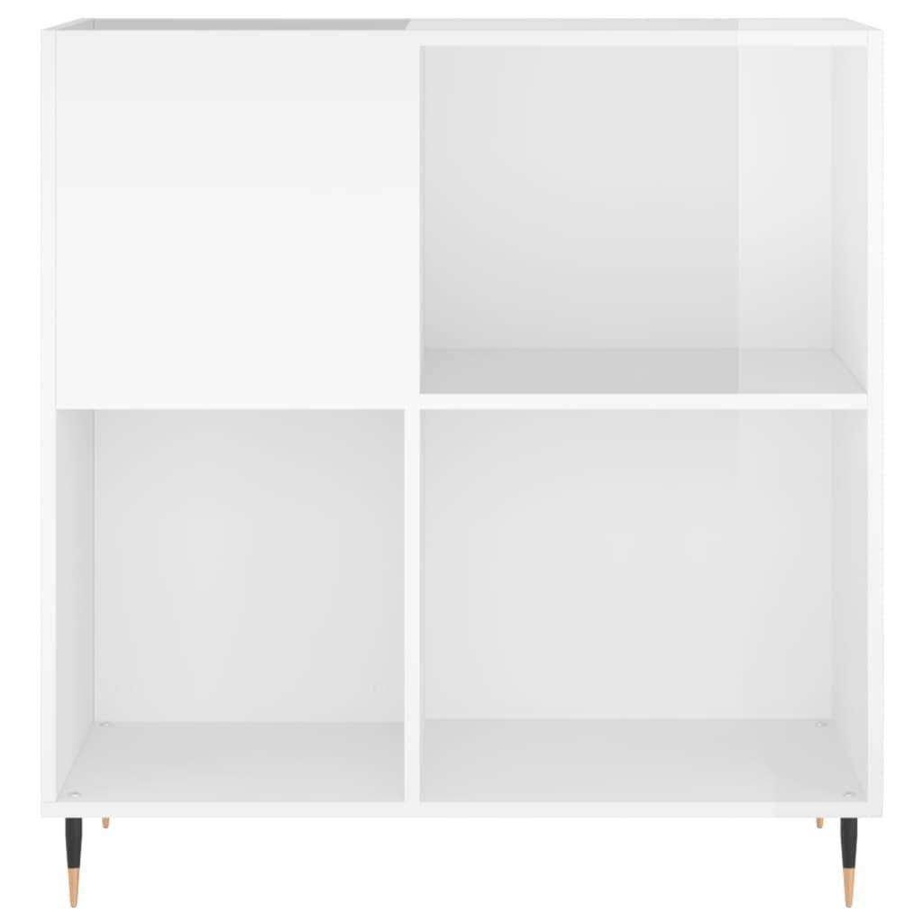 vidaXL Plattenschrank Hochglanz-Weiß 84,5x38x89 cm Holzwerkstoff