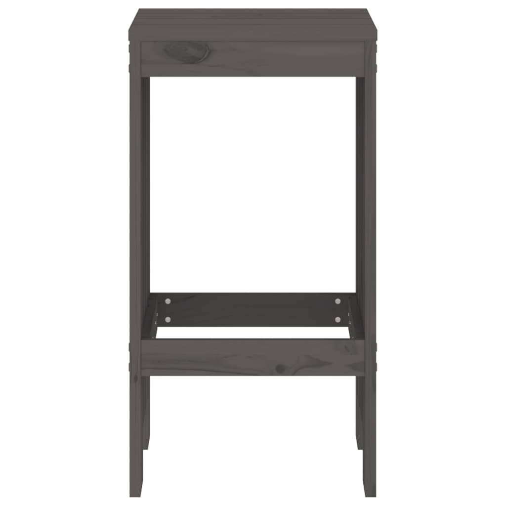 vidaXL Barhocker 2 Stk. Grau 40x36x75 cm Massivholz Kiefer