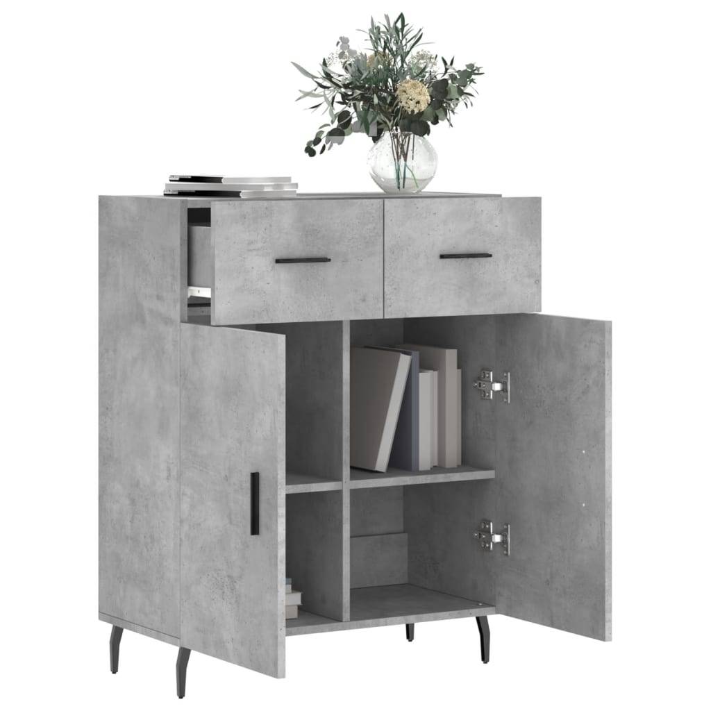 vidaXL Sideboard Betongrau 69,5x34x90 cm Holzwerkstoff