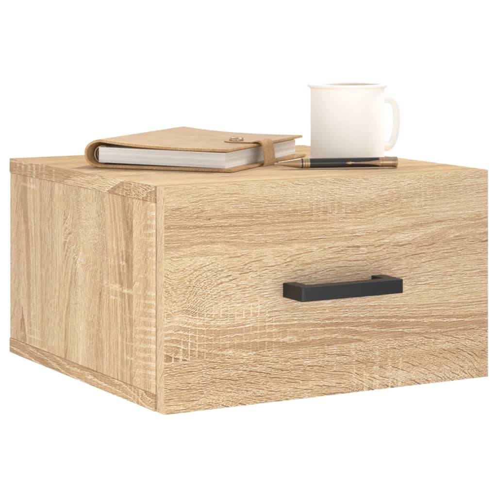 vidaXL Wand-Nachttische 2 Stk. Sonoma-Eiche 35x35x20 cm