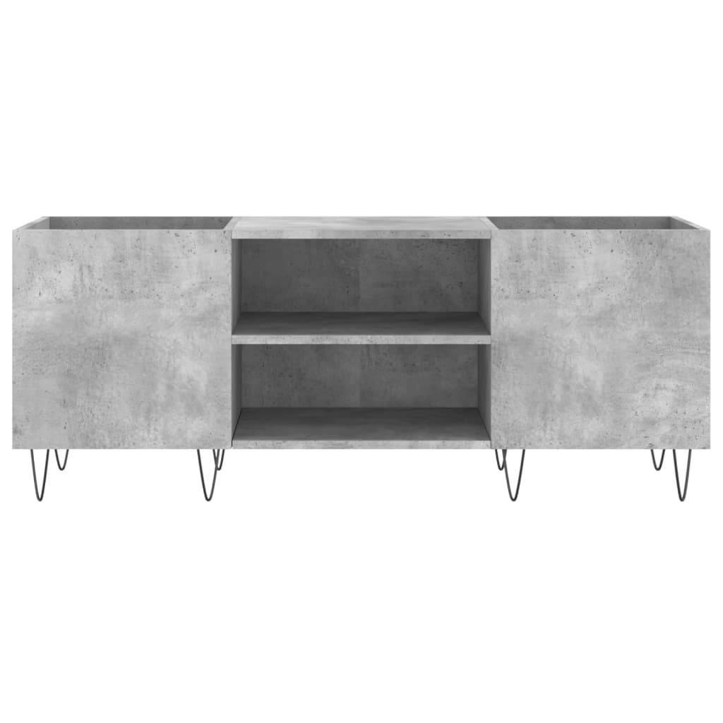 vidaXL Plattenschrank Betongrau 121x38x48 cm Holzwerkstoff